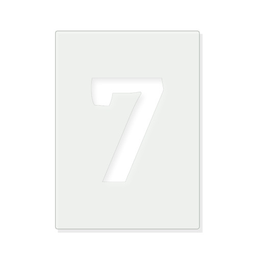 Number 7 Reusable Mylar Stencil - 10 mil Paint and Craft Stencil