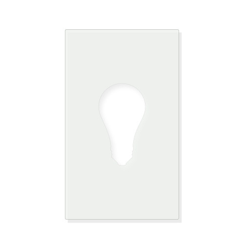 Light Bulb Reusable Mylar Stencil - 10 mil Paint and Craft Stencil