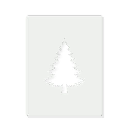 Pine Tree Reusable Mylar Stencil - 10 mil Paint and Craft Stencil