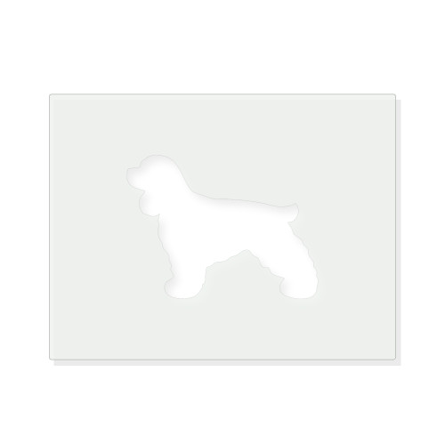 Cocker Spaniel Reusable Mylar Stencil - 10 mil Paint and Craft Stencil