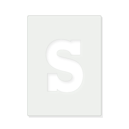 Lowercase Letter S Reusable Mylar Stencil - 10 mil Paint and Craft Stencil