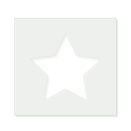 Star 3 Reusable Mylar Stencil - 10 mil Paint and Craft Stencil