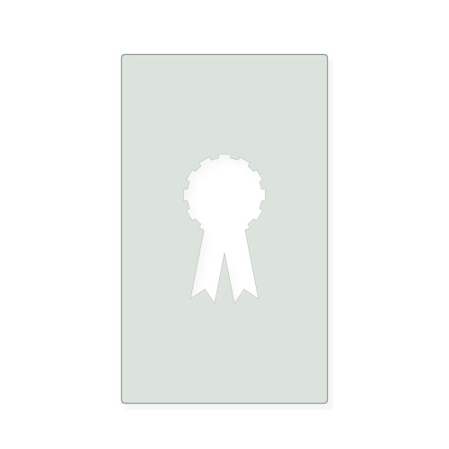 Award Ribbon Reusable Mylar Stencil, 10 mil Plastic Paint Stencil for Crafts and Decor