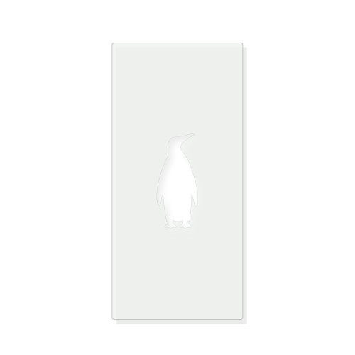 Emperor Penguin Reusable Mylar Stencil - 10 mil Paint and Craft Stencil
