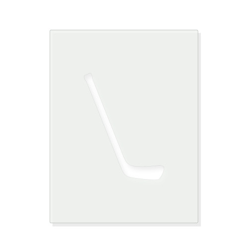 Hockey Stick Reusable Mylar Stencil - 10 mil Paint and Craft Stencil