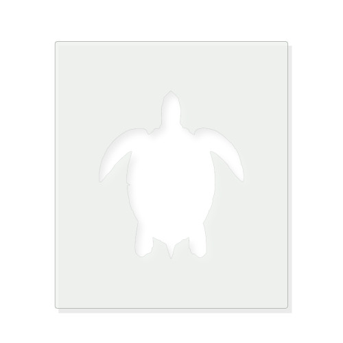 Sea Turtle 2 Reusable Mylar Stencil - 10 mil Paint and Craft Stencil