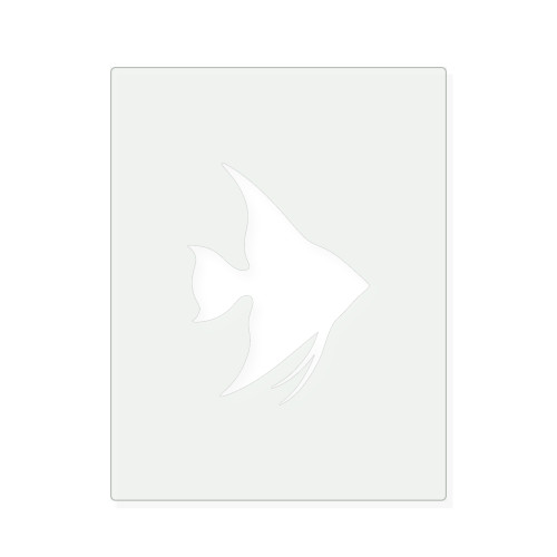 Angelfish Reusable Mylar Stencil, 10 mil Plastic Paint Stencil for Crafts and Decor