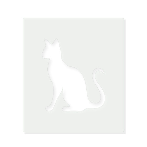Siamese Cat Reusable Mylar Stencil - 10 mil Paint and Craft Stencil