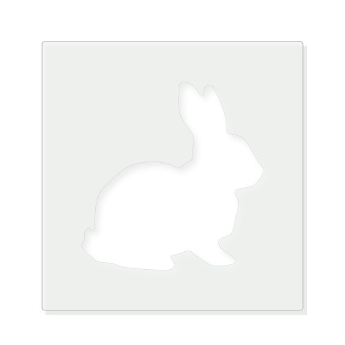 Bunny 2 Reusable Mylar Stencil - 10 mil Paint and Craft Stencil