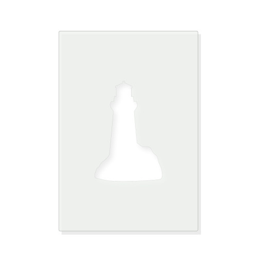 Lighthouse Reusable Mylar Stencil - 10 mil Paint and Craft Stencil