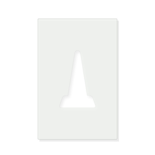 Traffic Cone Reusable Mylar Stencil - 10 mil Paint and Craft Stencil