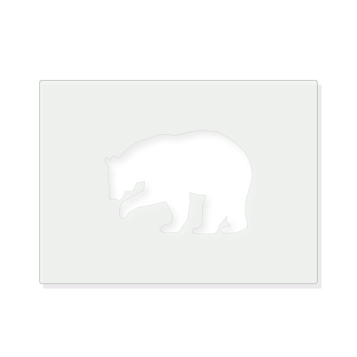 Bear 1 Reusable Mylar Stencil - 10 mil Paint and Craft Stencil