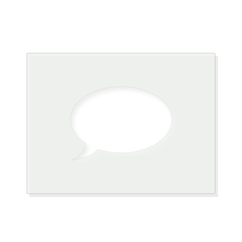 Speech Bubble Reusable Mylar Stencil - 10 mil Paint and Craft Stencil