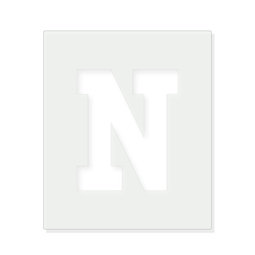 Letter N Reusable Mylar Stencil - 10 mil Paint and Craft Stencil
