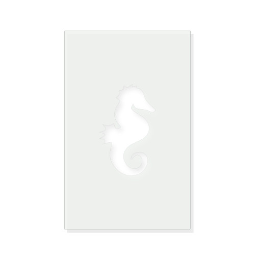 Sea Horse 1 Reusable Mylar Stencil - 10 mil Paint and Craft Stencil