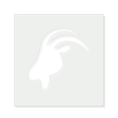 Goat Head Reusable Mylar Stencil - 10 mil Paint and Craft Stencil