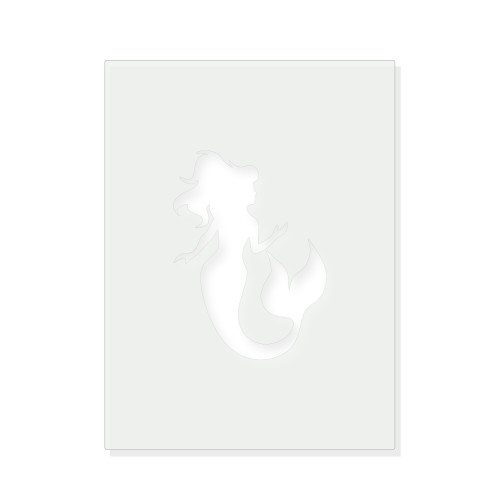 Mermaid 4 Reusable Mylar Stencil - 10 mil Paint and Craft Stencil