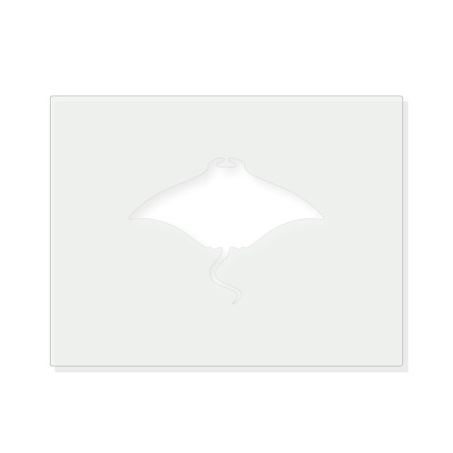 Manta Ray Reusable Mylar Stencil - 10 mil Paint and Craft Stencil