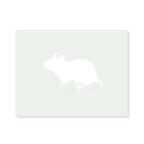 Mouse 2 Reusable Mylar Stencil - 10 mil Paint and Craft Stencil
