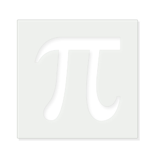 Pi Reusable Mylar Stencil - 10 mil Paint and Craft Stencil