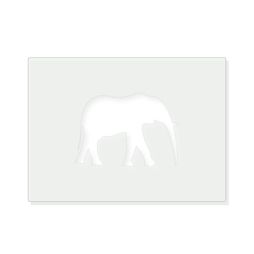 Elephant Reusable Mylar Stencil - 10 mil Paint and Craft Stencil