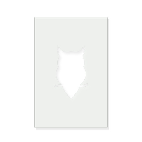 Owl Reusable Mylar Stencil - 10 mil Paint and Craft Stencil