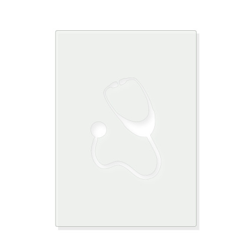 Stethescope Reusable Mylar Stencil - 10 mil Paint and Craft Stencil