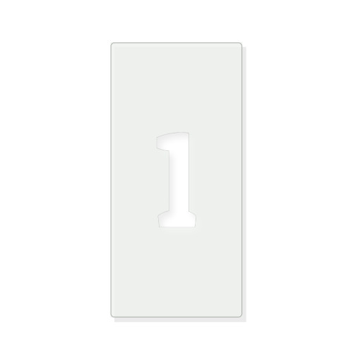 Number 1 Reusable Mylar Stencil - 10 mil Paint and Craft Stencil