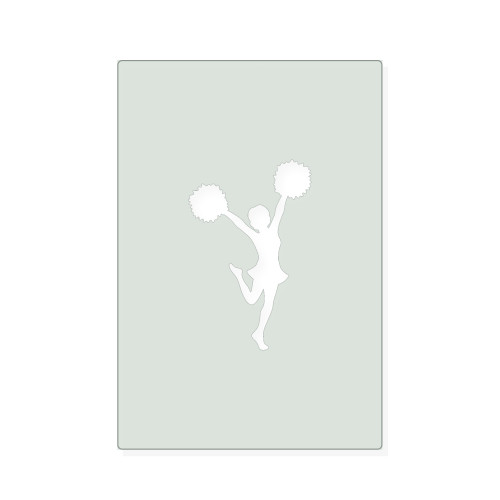 Cheerleader 2 Reusable Mylar Stencil, 10 mil Plastic Paint Stencil for Crafts and Decor