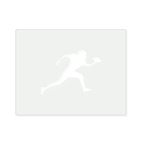 Football Player 2 Reusable Mylar Stencil, 10 mil Plastic Paint Stencil for Crafts and Decor