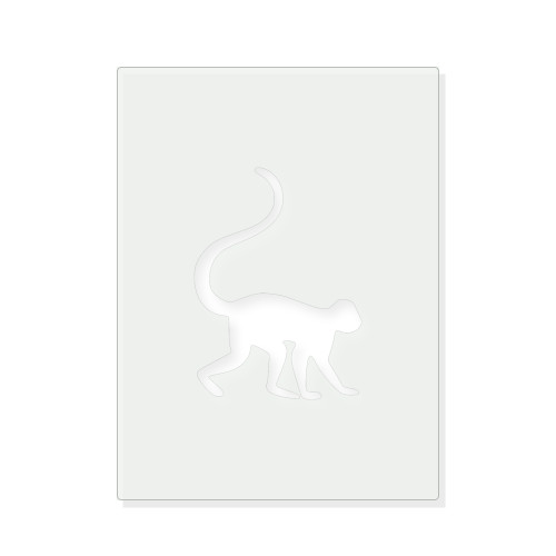 Monkey 2 Reusable Mylar Stencil - 10 mil Paint and Craft Stencil