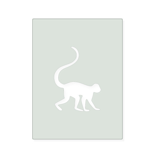 Monkey 2 Reusable Mylar Stencil, 10 mil Plastic Paint Stencil for Crafts and Decor