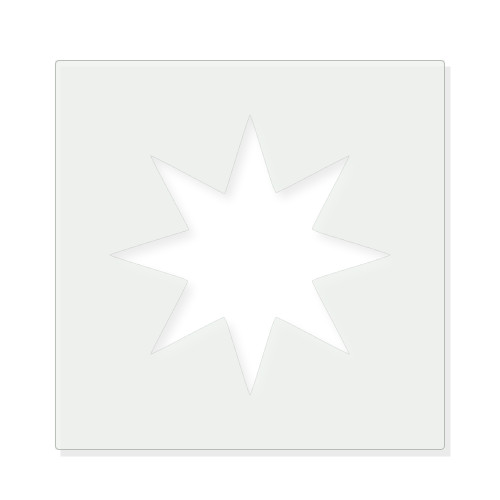 Star 6 Reusable Mylar Stencil - 10 mil Paint and Craft Stencil