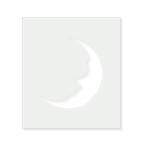Moon 3 Reusable Mylar Stencil - 10 mil Paint and Craft Stencil