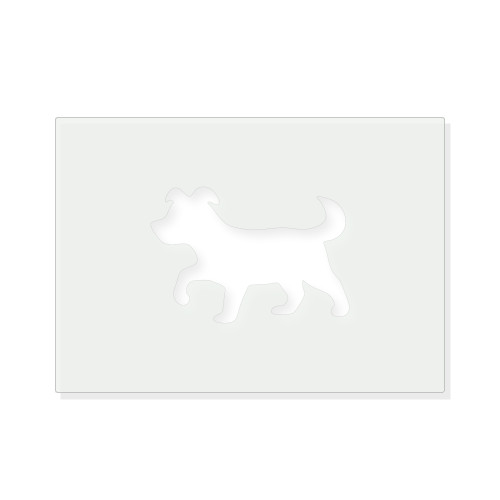 Puppy 2 Reusable Mylar Stencil - 10 mil Paint and Craft Stencil