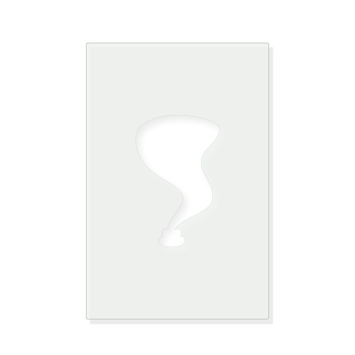 Tornado Reusable Mylar Stencil - 10 mil Paint and Craft Stencil