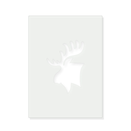 Moose Head Reusable Mylar Stencil - 10 mil Paint and Craft Stencil