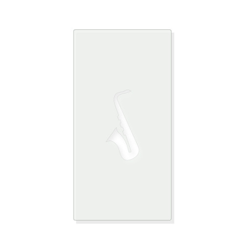 Saxaphone Reusable Mylar Stencil - 10 mil Paint and Craft Stencil
