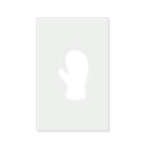 Mitten Reusable Mylar Stencil - 10 mil Paint and Craft Stencil