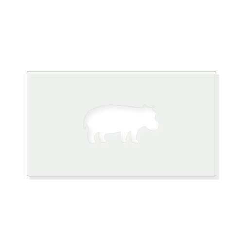 Hippo 2 Reusable Mylar Stencil - 10 mil Paint and Craft Stencil