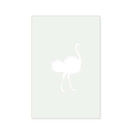 Ostrich Reusable Mylar Stencil, 10 mil Plastic Paint Stencil for Crafts and Decor