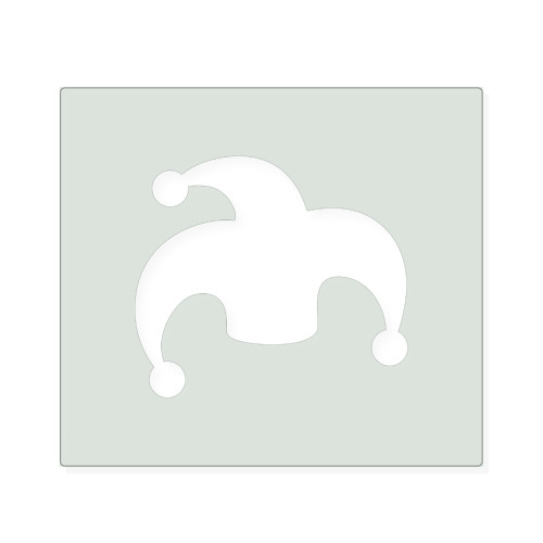 Jester Hat Reusable Mylar Stencil, 10 mil Plastic Paint Stencil for Crafts and Decor
