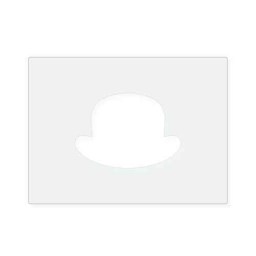 Bowler Hat Reusable Mylar Stencil, 10 mil Plastic Paint Stencil for Crafts and Decor