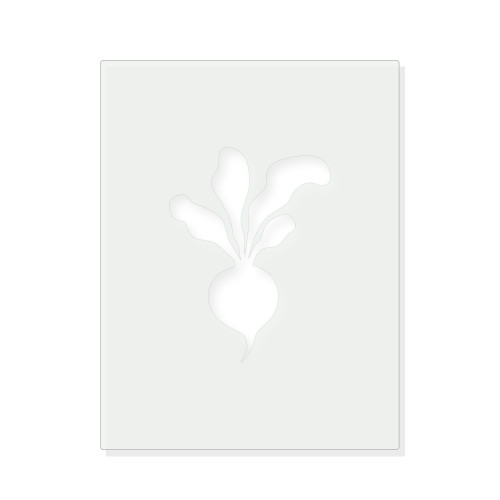 Radish Reusable Mylar Stencil - 10 mil Paint and Craft Stencil