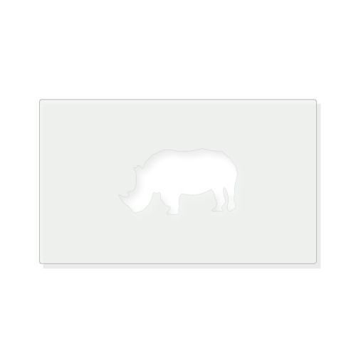 Rhino Reusable Mylar Stencil - 10 mil Paint and Craft Stencil