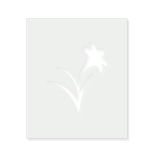 Easter Lily Reusable Mylar Stencil - 10 mil Paint and Craft Stencil