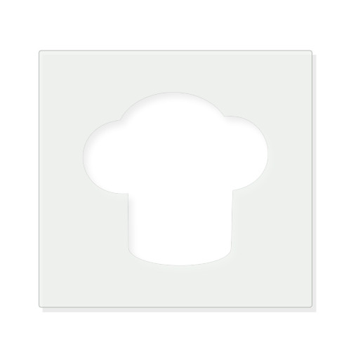 Chef Hat Reusable Mylar Stencil - 10 mil Paint and Craft Stencil