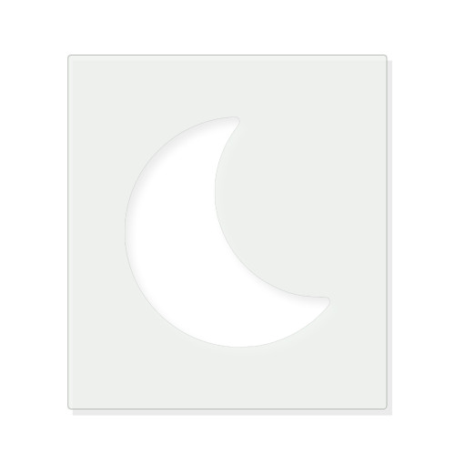 Moon 1 Reusable Mylar Stencil - 10 mil Paint and Craft Stencil