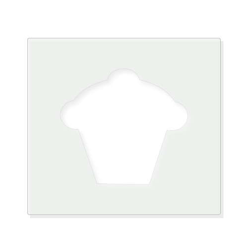 Cupcake Reusable Mylar Stencil - 10 mil Paint and Craft Stencil