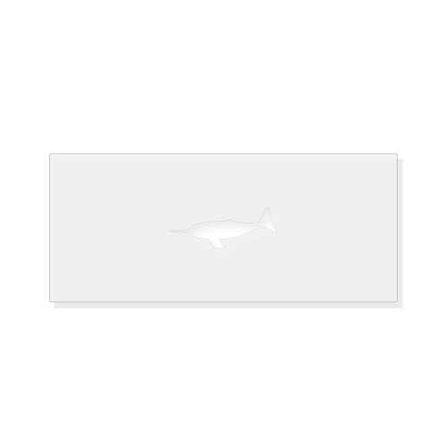 Narwhal Reusable Mylar Stencil - 10 mil Paint and Craft Stencil